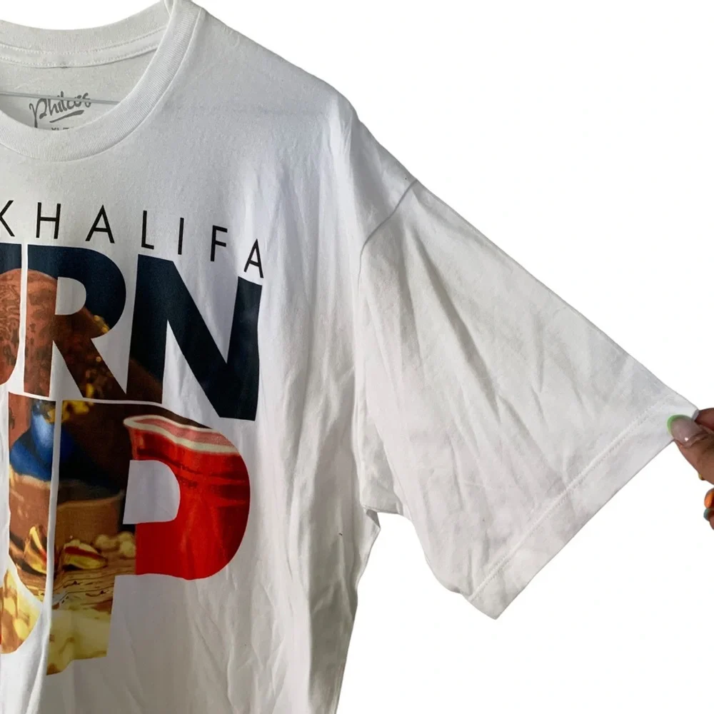 Wiz Khalifa Rap T Shirt Size XL White Crew Neck Urban Streetwear - Picture 2 of 8